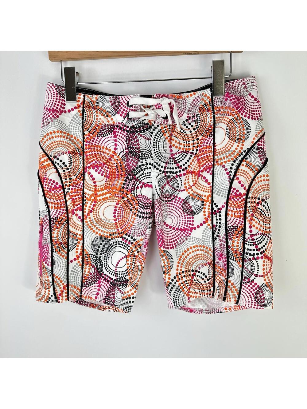 The North Face Womens Size 2 Swim Wear Bottoms Board Shorts Multicolor Tie-Waist